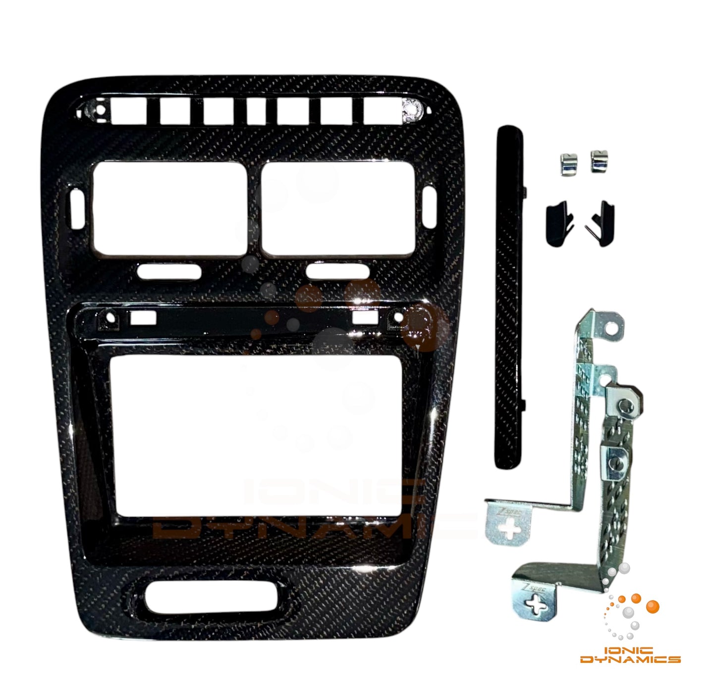 300ZX Carbon Fiber Double-DIN Radio Bezel – Includes Brackets | LHD & RHD Available!
