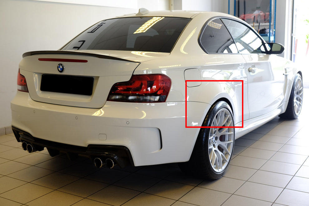 BMW 1M rear fender flares/rear quarter panels. – Ionic Dynamics